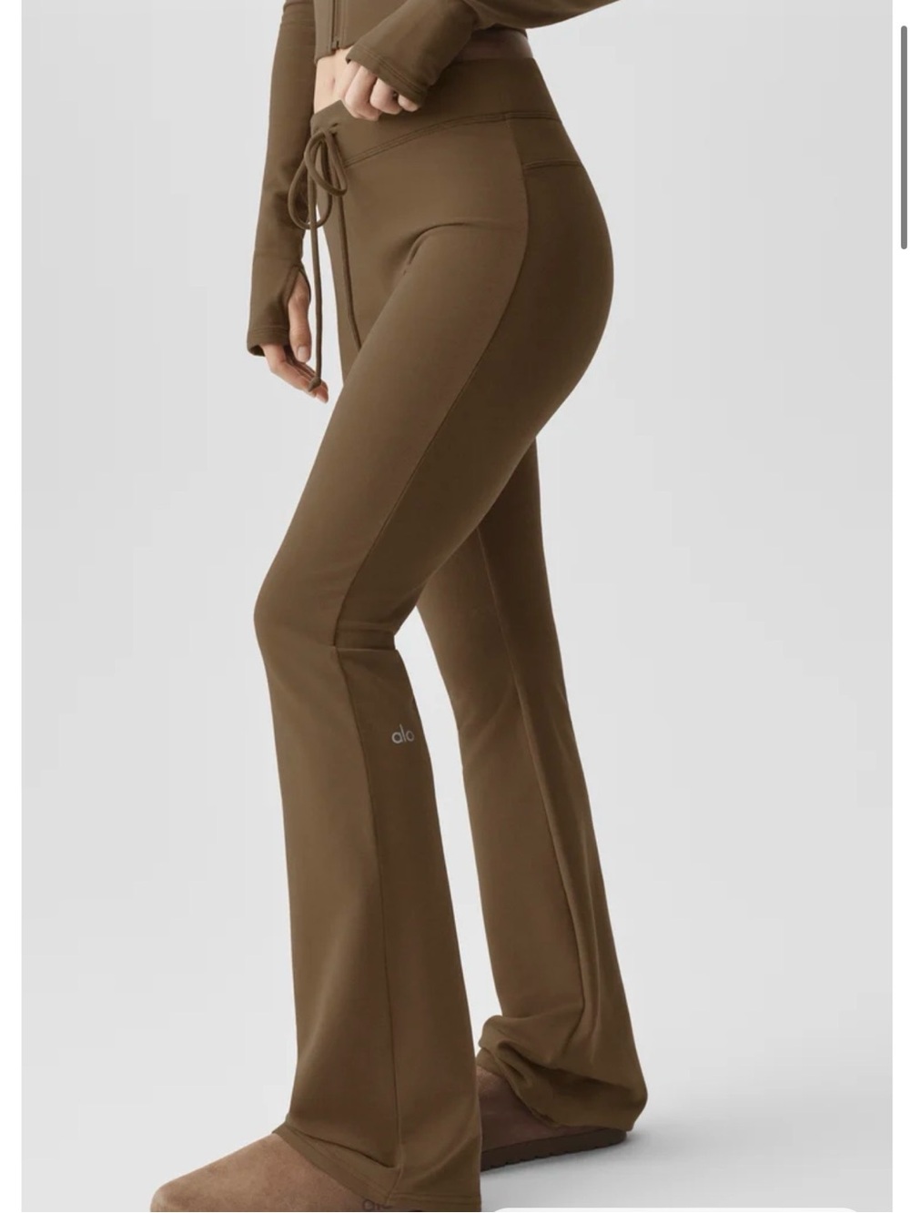 BEST SELLER Alo yoga sway boot cut sweatpant java brown